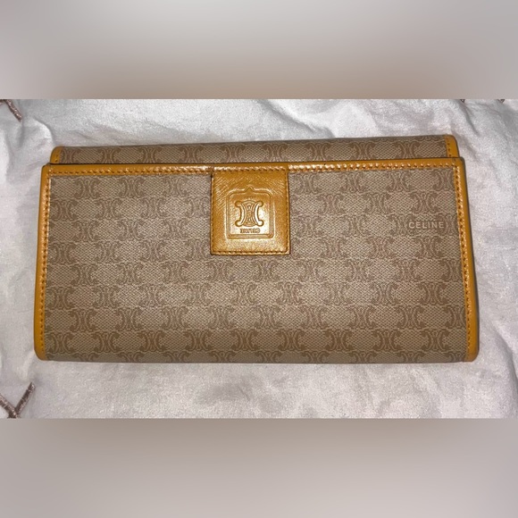 Celine Triomphe Wallet Womens Billfold Bi-fold Change Purse ID Holder Checkbook - Picture 4 of 16